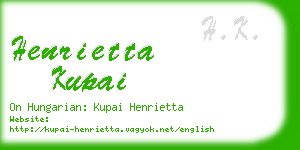 henrietta kupai business card